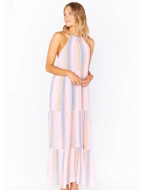 Show Me Your Mumu Isabella Maxi Dress Flaw Missing Belt size XS wedding guest